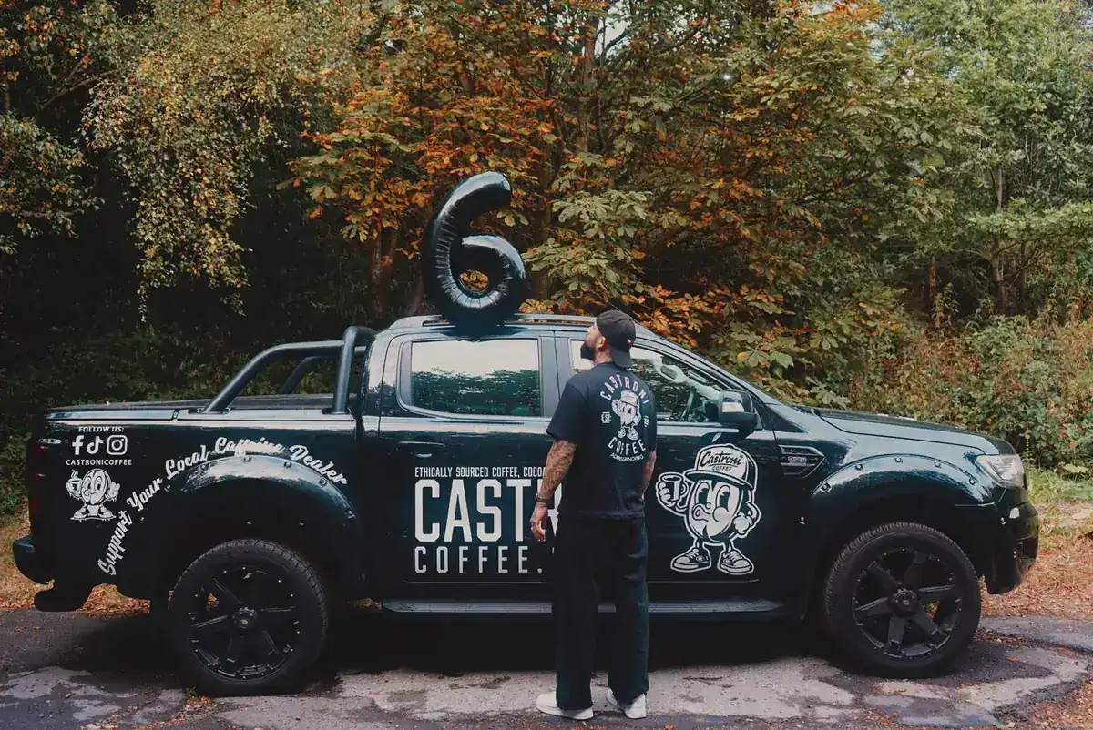 The Castroni pickup in the hills above Huddersfield on a sixth birthday shoot
